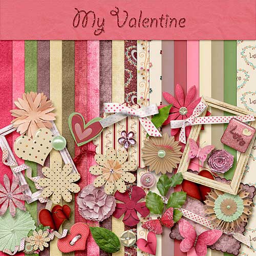 Цветочный скрап-набор - Моя валентинка
