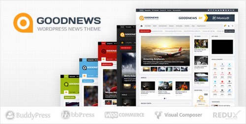 Nulled Goodnews v5.8.5.2 - Responsive WordPress News Magazine product graphic
