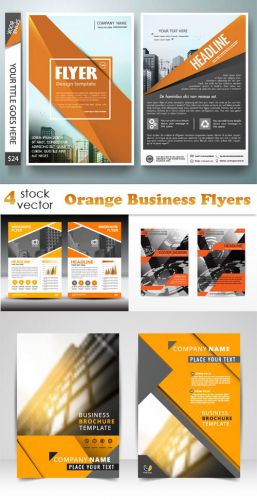 Vectors - Orange Business Flyers