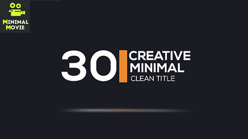 30 Minimal Clean Titles - Project for After Effects (Videohive)