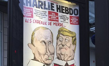 В предновогоднем Charlie Hebdo - карикатуры на Трампа и Путина