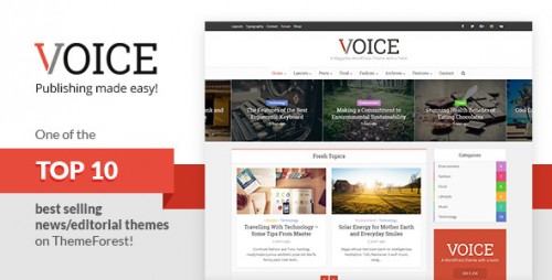 Nulled Voice v2.4 - Clean News/Magazine WordPress Theme product logo