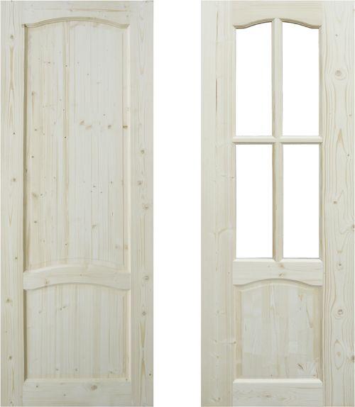 Деревянные межкомнатные двери со стеклом для квартиры, фото в интерьере