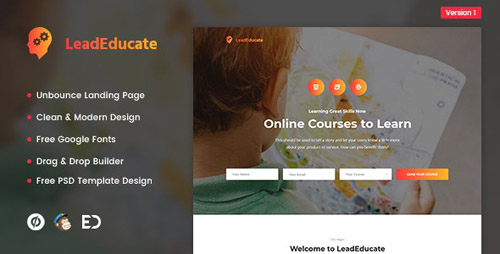 ThemeForest - LeadEducate v1.0 - Education Unbounce Landing Page Template - 22514411