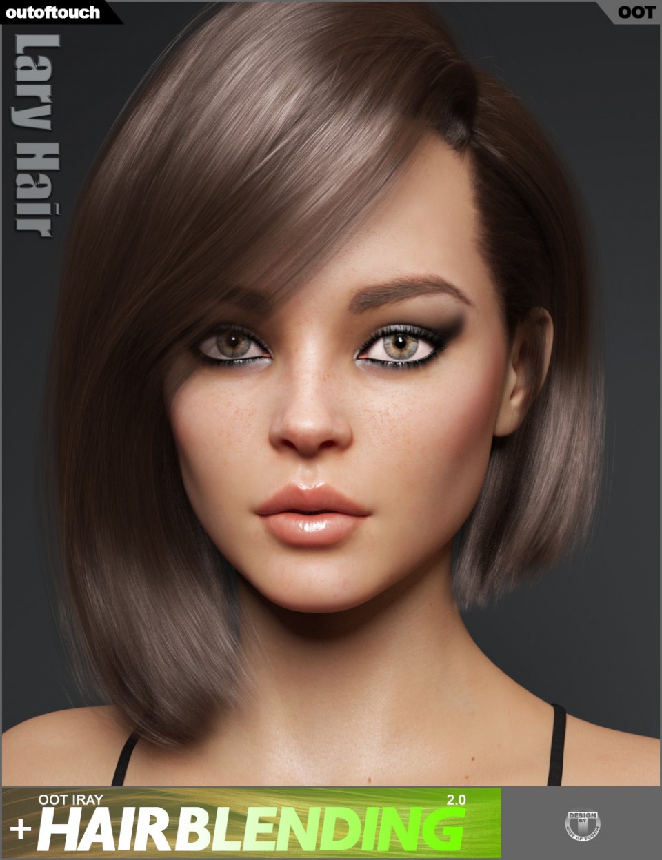Lary Hair for Genesis 3 and 8 Female(s)