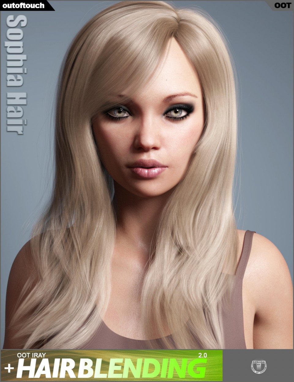 Sophia Hair for Genesis 3 and 8 Female(s)