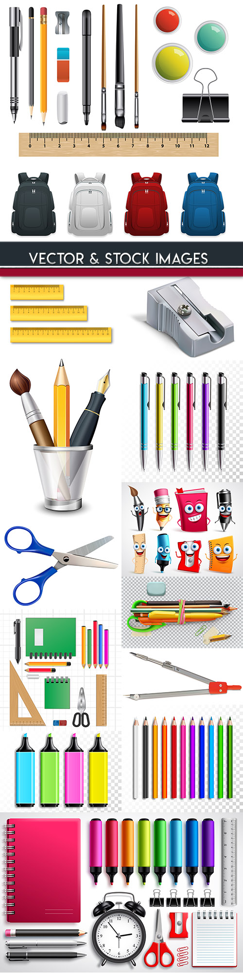 Back to school and accessories collection illustrations 21 