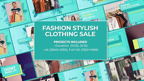 Trendy Memphis Fashion Stylish Clothing Sale 230711 - Project for After Effects (Videohive)