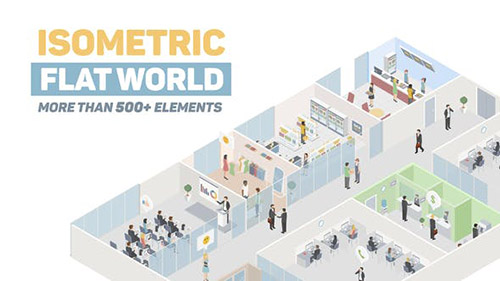 Isometric Flat World - Project for After Effects (Videohive)