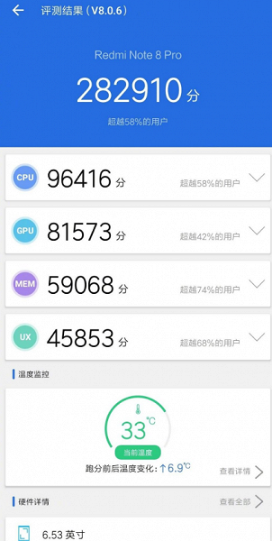 Redmi Note 8 Pro взаправду набирает почитай 300 000 баллов в AnTuTu