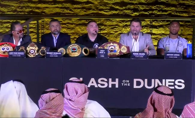 Руис и Джошуа встретились на пресс-конференции в Саудовской Аравии (Видео)