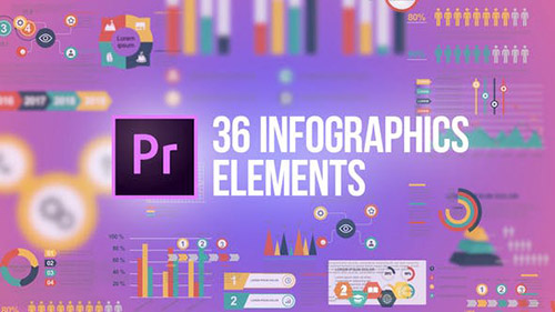 Infographics - 36 Elements (MOGRT) - Premiere Pro Templates (Videohive)