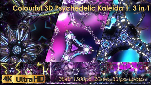 Colourful Psychedelic Kaleida VJ Pack - Motion Graphics (Videohive)