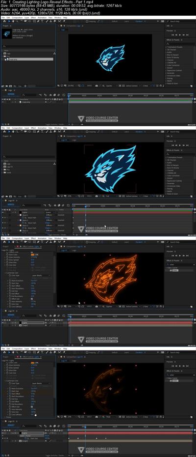 Create Professional Lighting Logo Reveal in After Effects CC