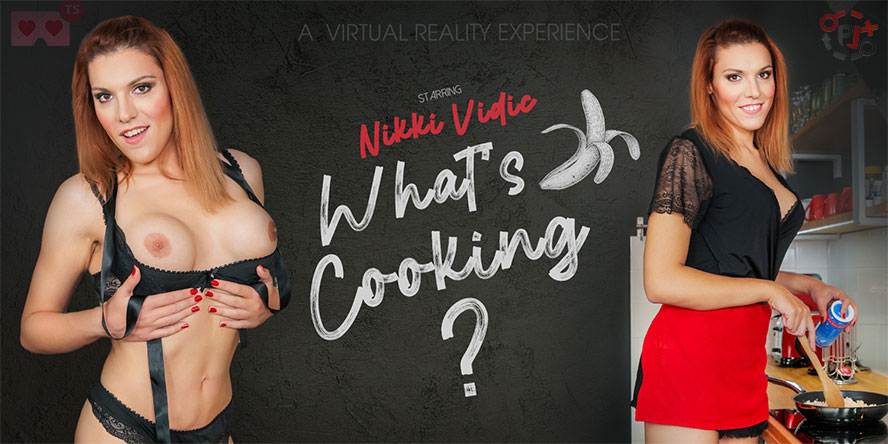 [TSVirtualLovers.com] Nikki Vidic (Cocky Cook) [2017, Readhead, Euro, Voyeur, Solo, Handjob, Masturbation, Striptease, Big Tits, Kitchen, Tasty, Chef, Uniform, Lingerie, Shemale, Cumshot, Non POV, VRBTrans, What’s Cooking, Virtual Reality, 3D, QHD, G