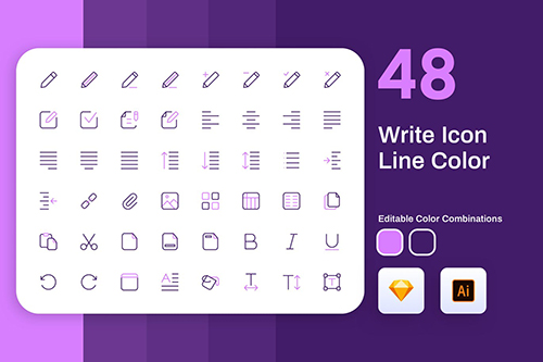 Write Icon Line Color