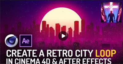 Skillshare   Create a Retro City Loop in Cinema 4D & After Effects