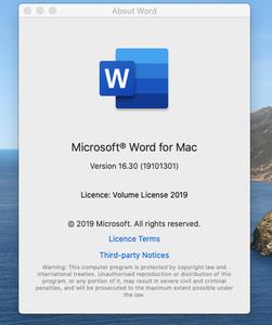 Microsoft Word 2019 for Mac v16.30 VL Multilingual