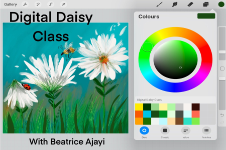 Digital Daisy Warm Up Class (using my iPad Screen Recorder)