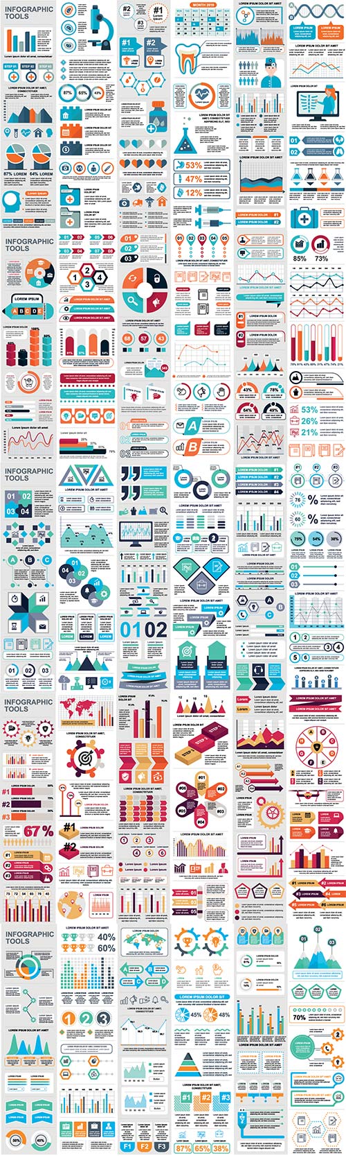 Infographic elements data visualization vector # 4