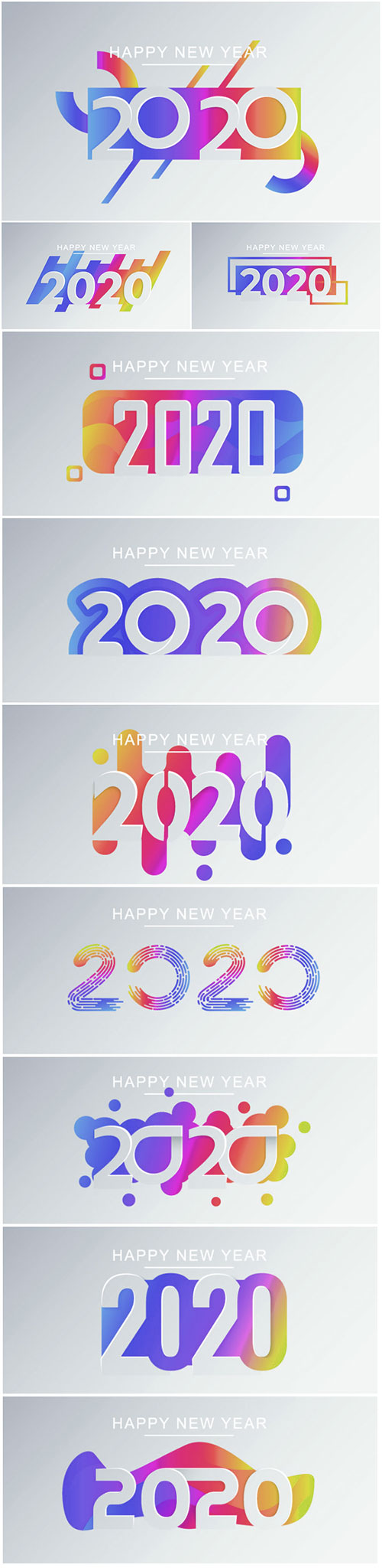 Happy New Year greeting card template, creative paper cut