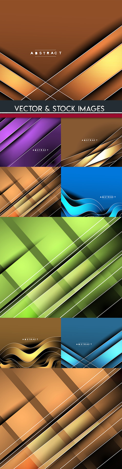 Modern abstract backgrounds decorative collection 37